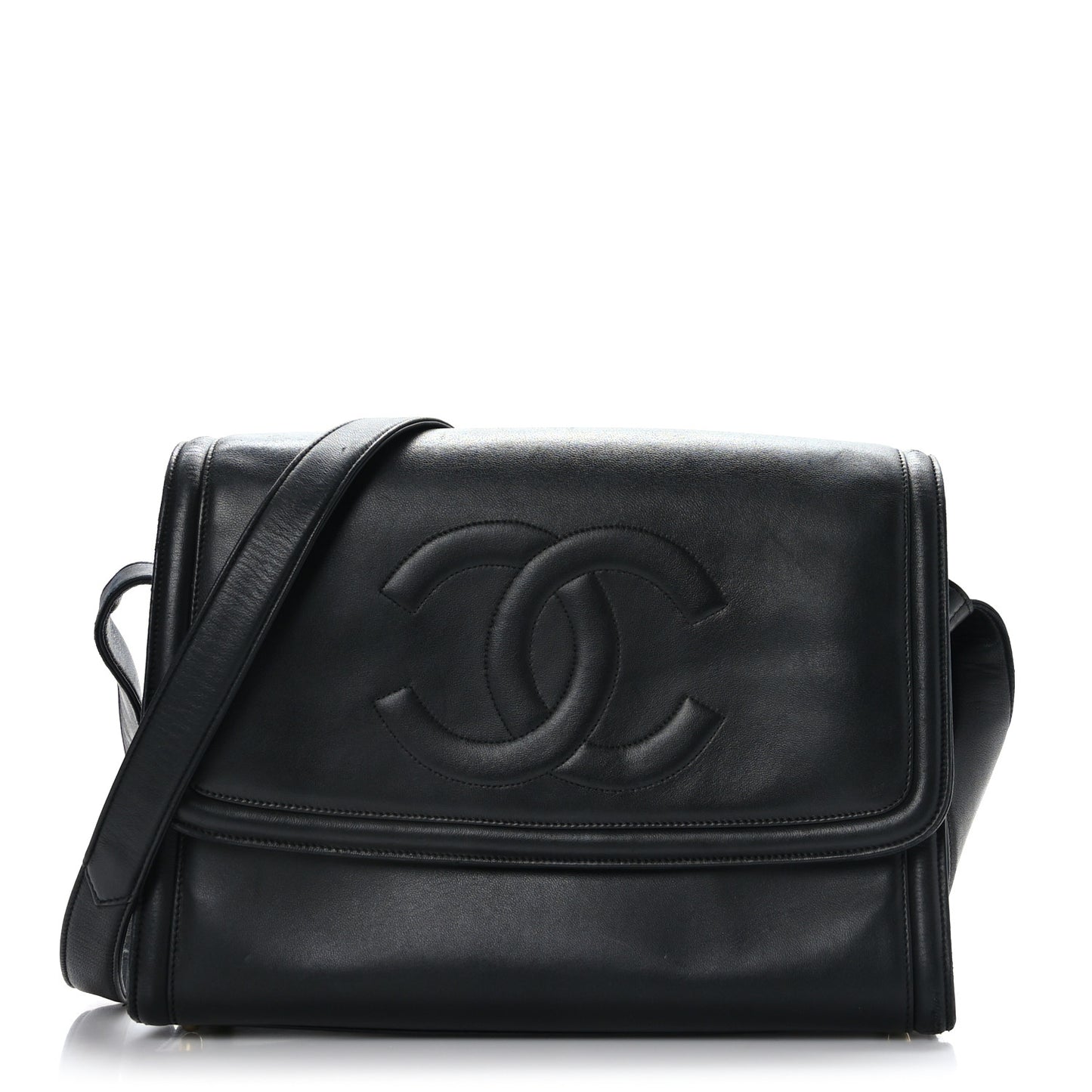 Lambskin CC Shoulder Bag Black