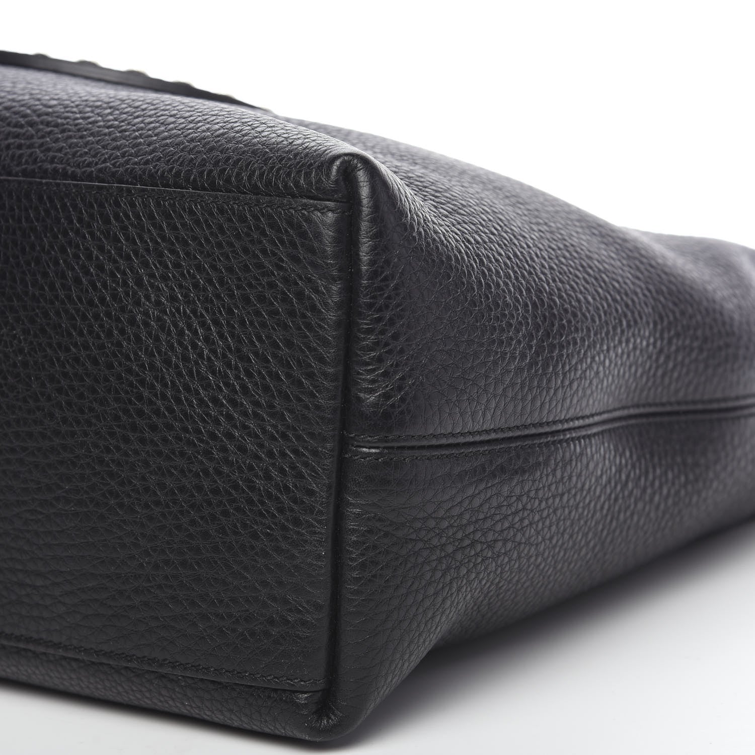 Gucci Pebbled Calfskin Studded Medium Soho Chain Shoulder Bag Black 8 of 8