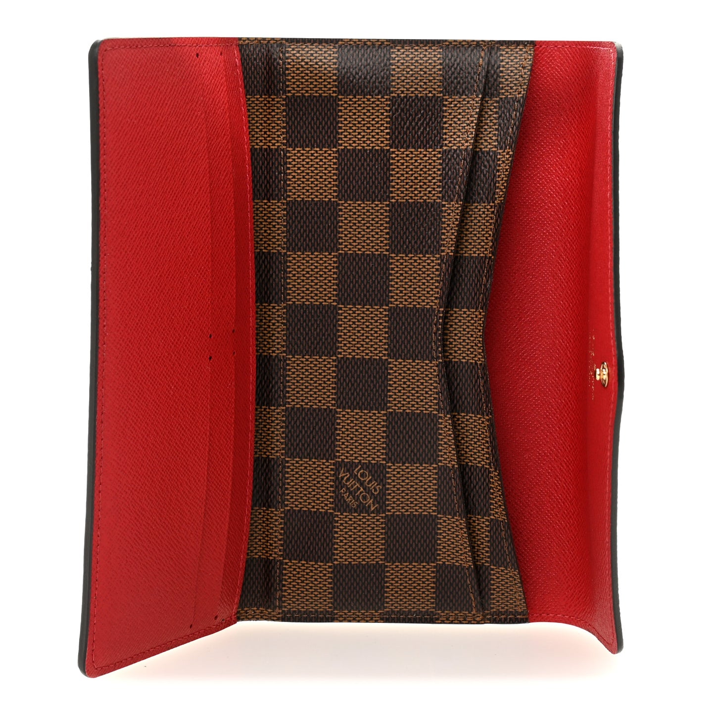 Damier Ebene Josephine Wallet Red