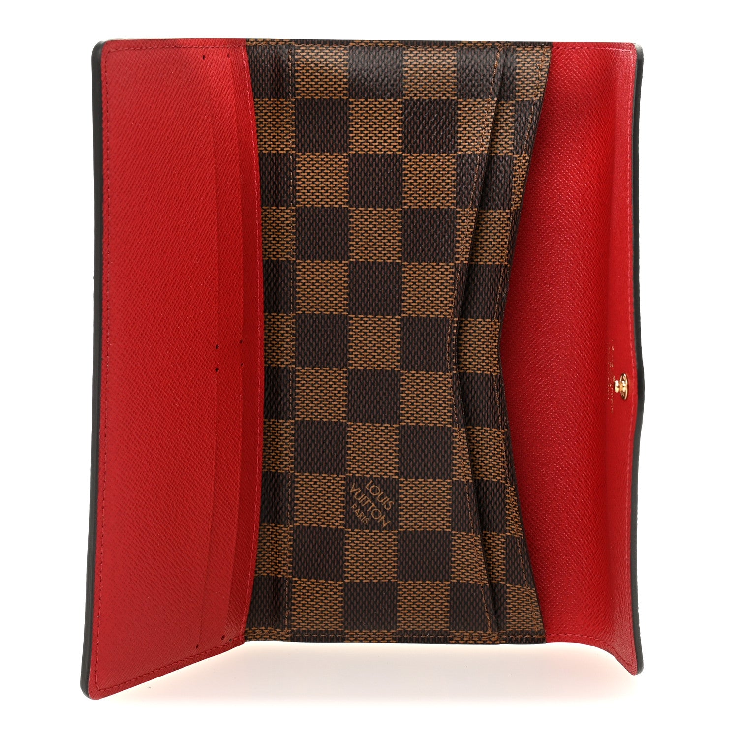 Louis Vuitton Damier Ebene Josephine Wallet Red 6 of 9