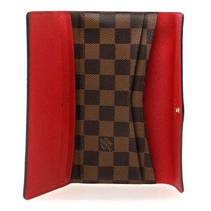 Louis Vuitton Damier Ebene Josephine Wallet Red 6 of 9
