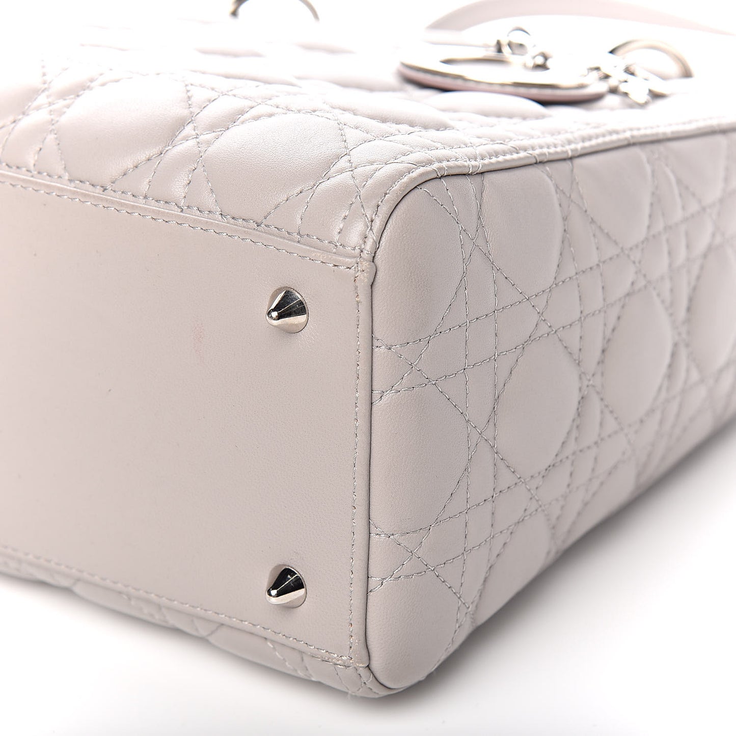 Lambskin Cannage Medium Lady Dior Grey