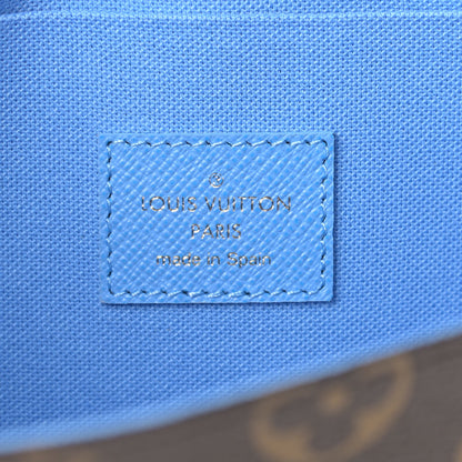 Louis Vuitton Monogram 2021 Christmas Animation China Wall Pochette Felicie Chain Wallet Myosotis Blue 7 of 9