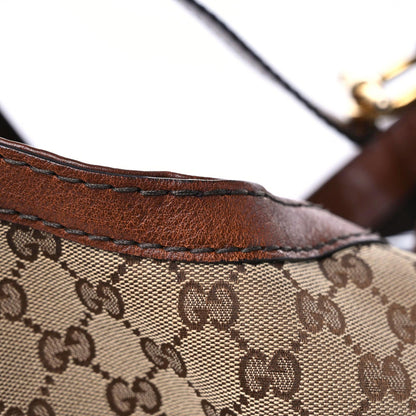 Gucci Monogram Large Jockey Hobo Dark Brown 19 of 23
