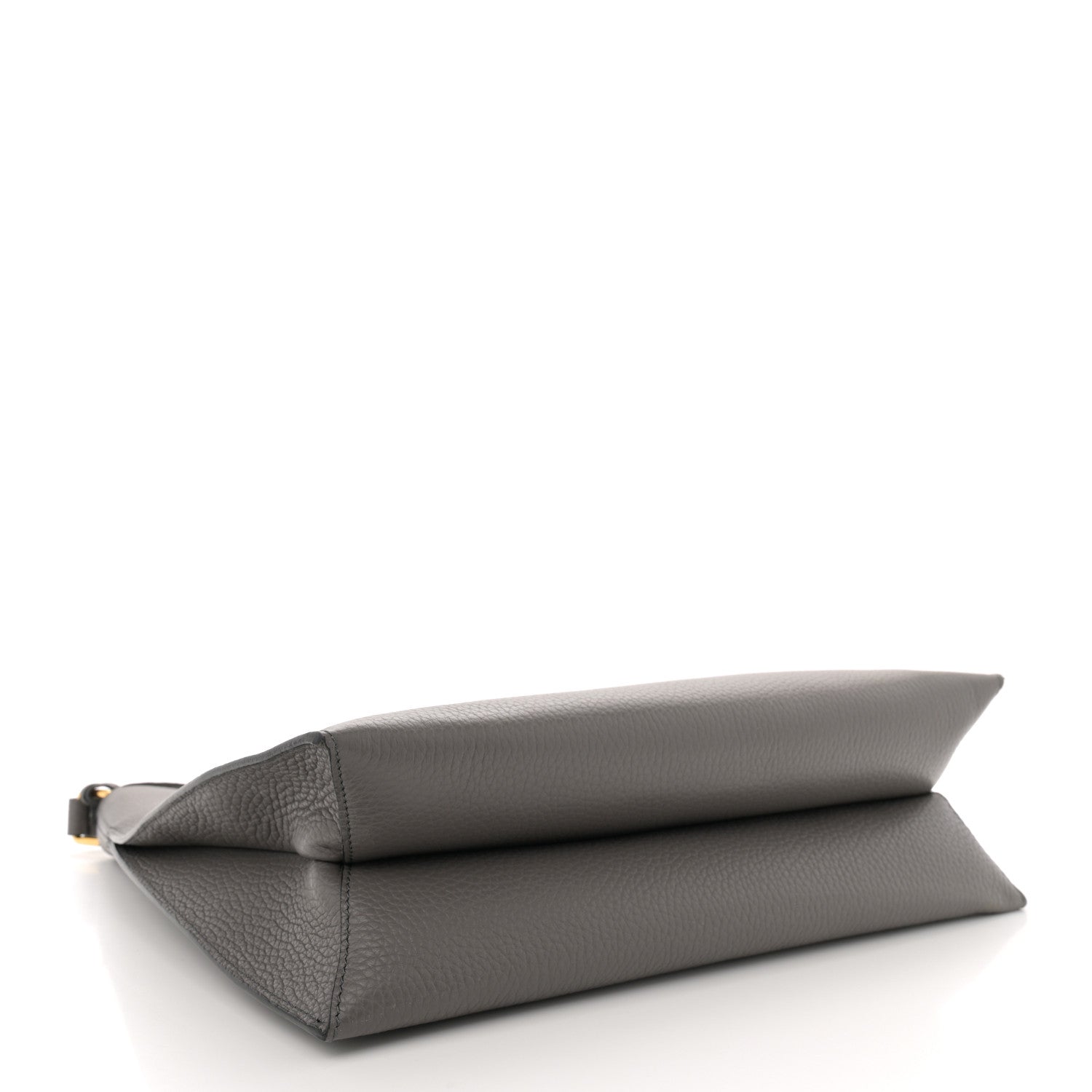 Tom Ford Pebbled Calfskin Small Alix Padlock Zip Hobo Bag Grey 5 of 12