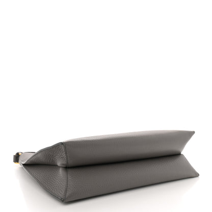 Tom Ford Pebbled Calfskin Small Alix Padlock Zip Hobo Bag Grey 5 of 12