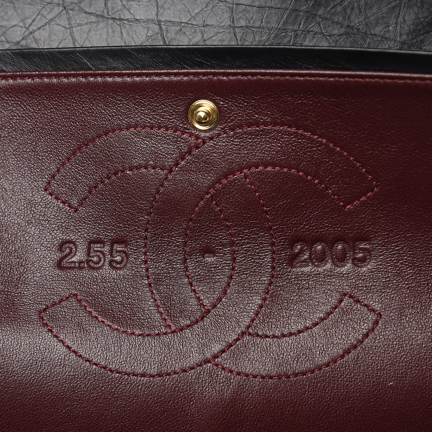 Aged Calfskin Quilted 50th Anniversary 2.55 Reissue 226 Flap Black