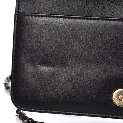 Chanel Aged Calfskin Quilted Gabrielle Wallet On Chain WOC Black 11 of 17