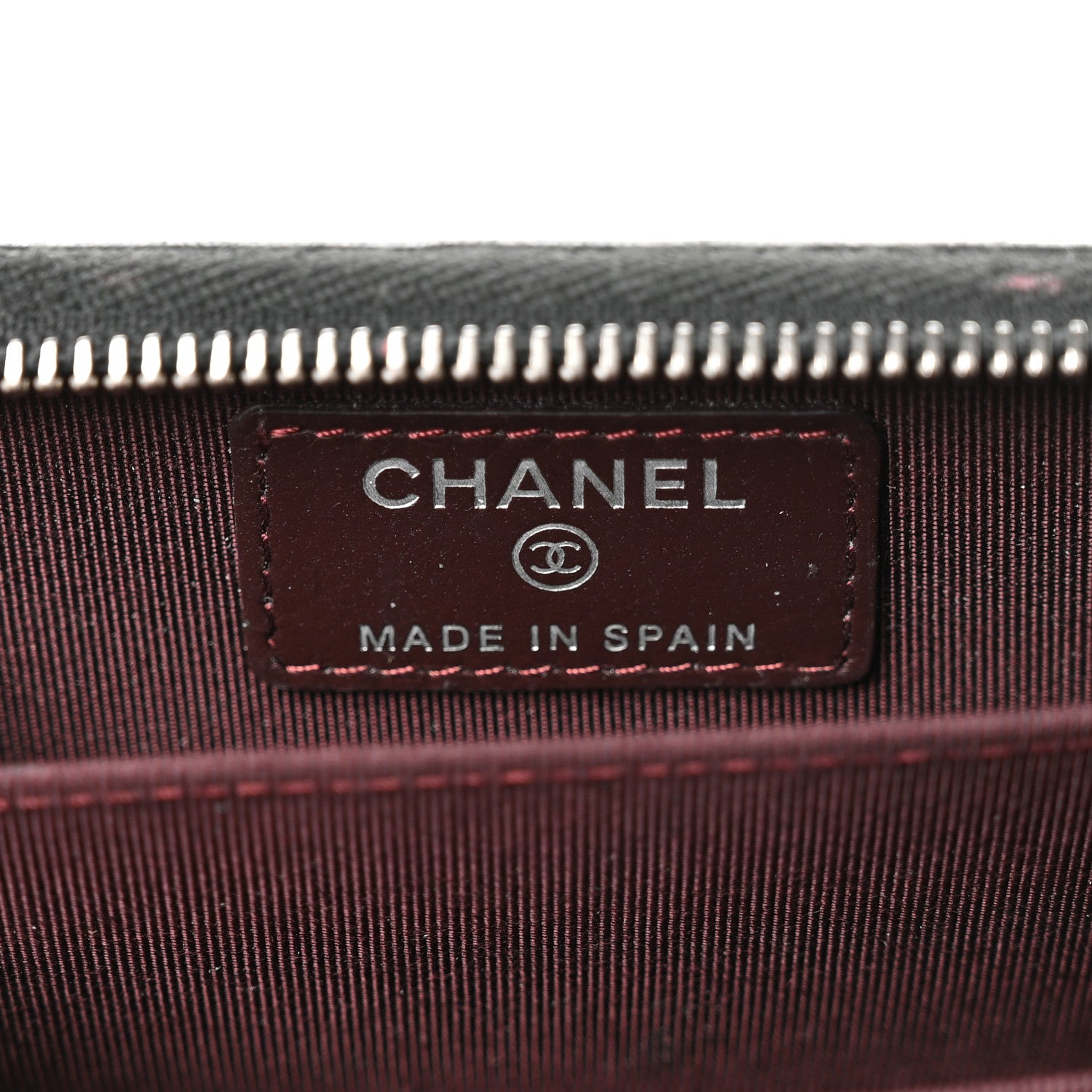 Chanel Lambskin Quilted Zip Coin Purse Black 6 of 10