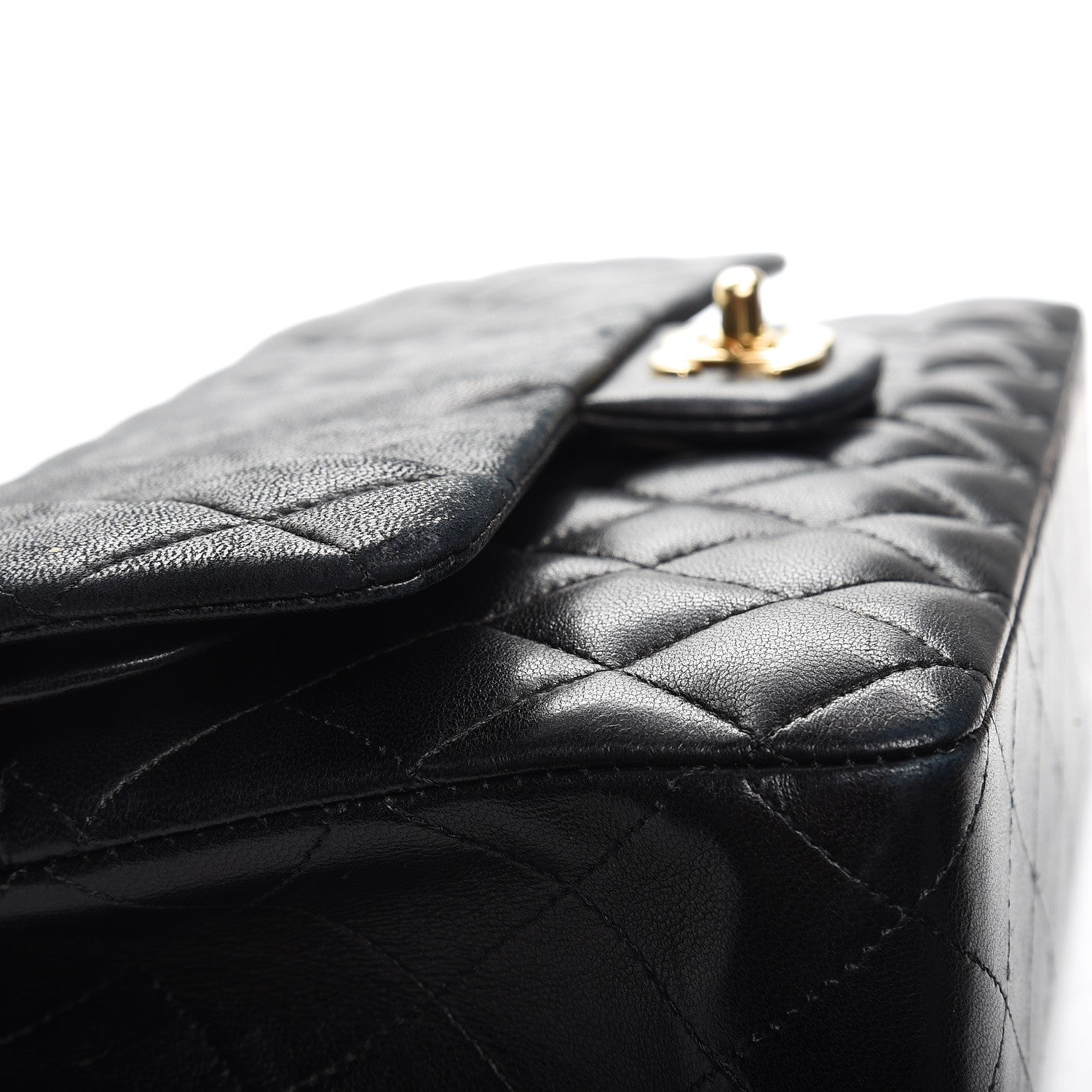 Chanel Lambskin Quilted Medium Double Flap Black 11 of 15