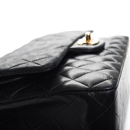 Chanel Lambskin Quilted Medium Double Flap Black 11 of 15