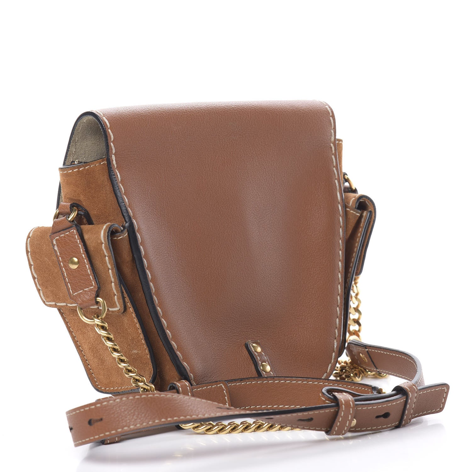 Chloe Calfskin Suede Small Jodie Camera Bag Caramel 3 of 10