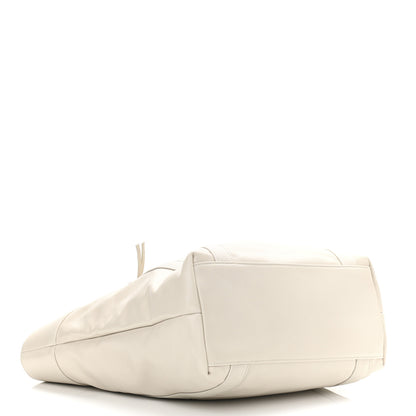 Saint Laurent Calfskin Small Daily Cabas Shopping Tote White 4 of 10