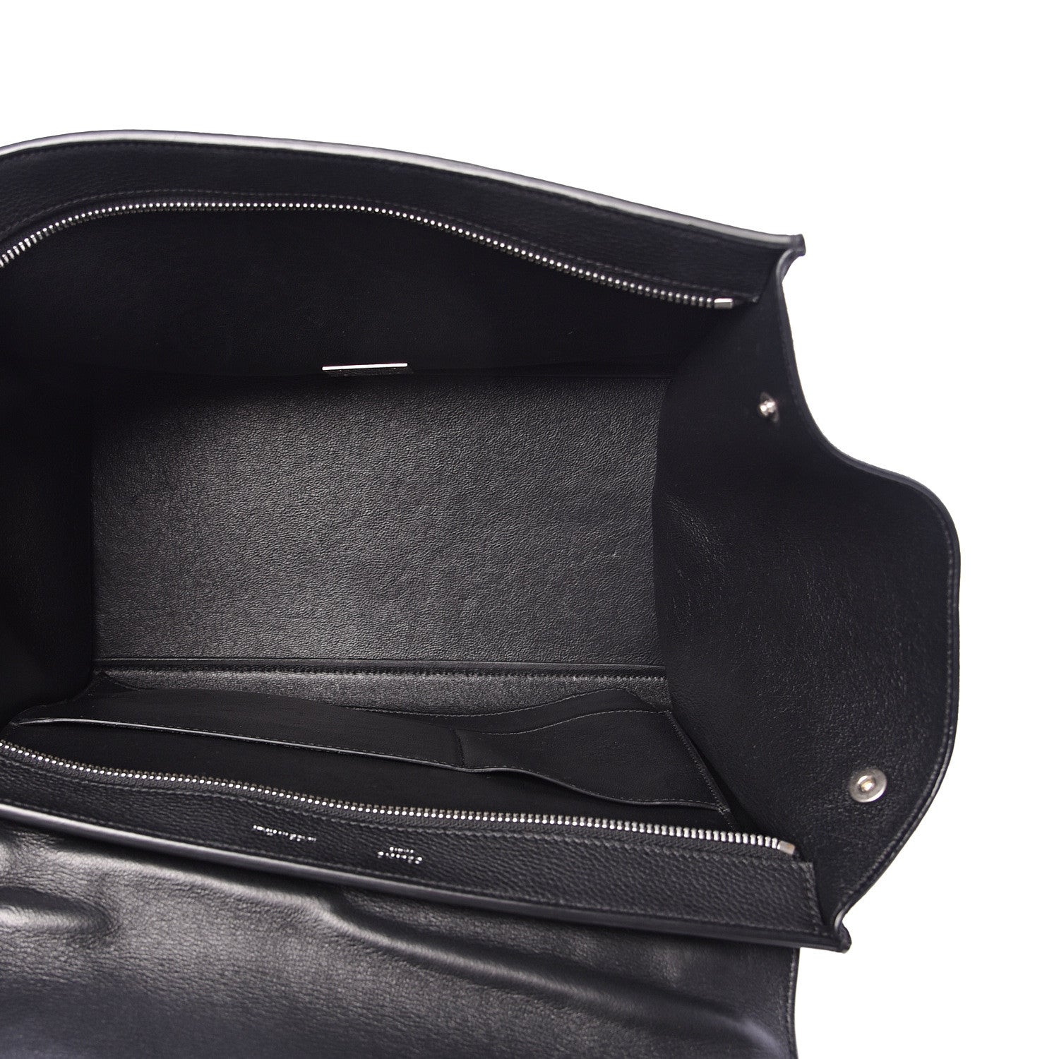 Celine Drummed Calfskin Suede Small Trapeze Black 4 of 9