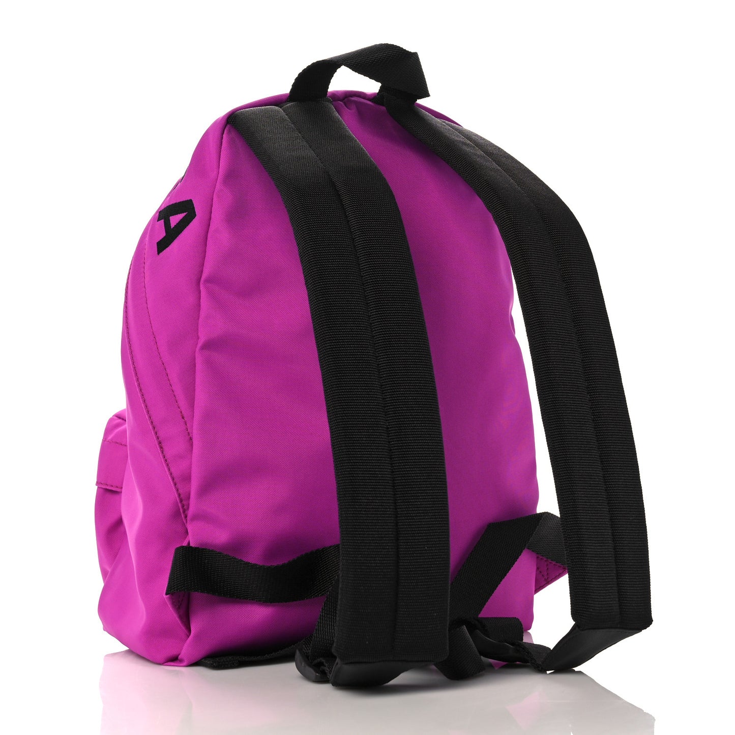 Sport Nylon Logo Embroidered S Wheel Backpack Fuchsia Black