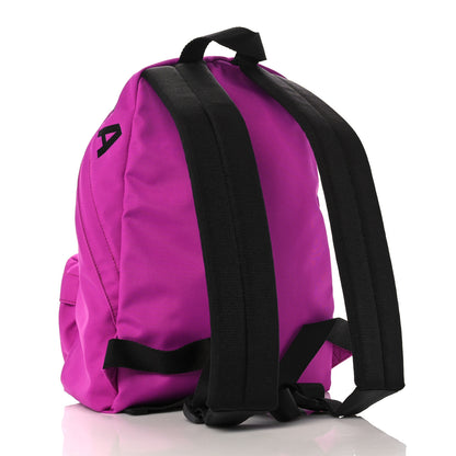 Balenciaga Sport Nylon Logo Embroidered S Wheel Backpack Fuchsia Black 2 of 7