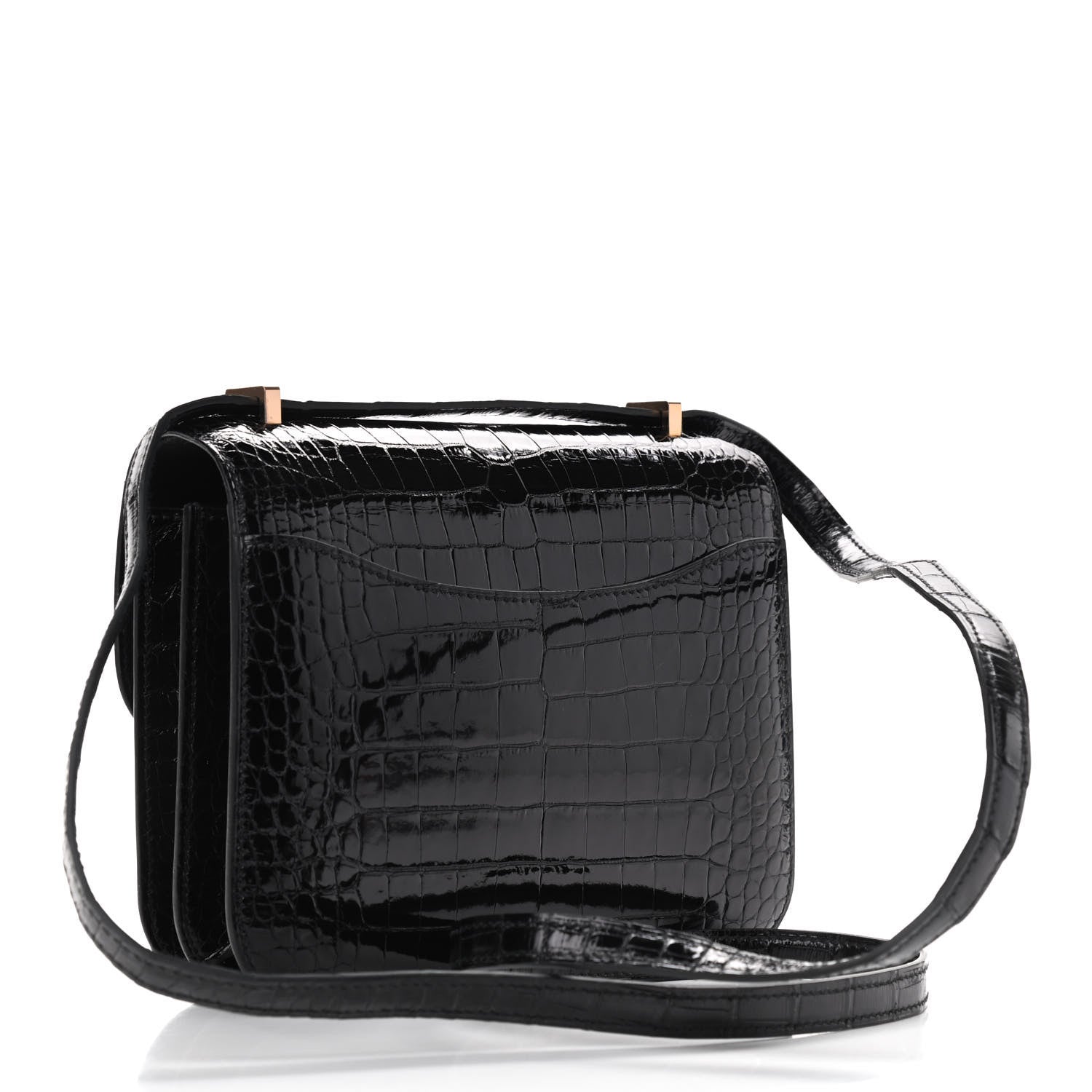 Hermes Shiny Alligator Constance 18 Black 3 of 9