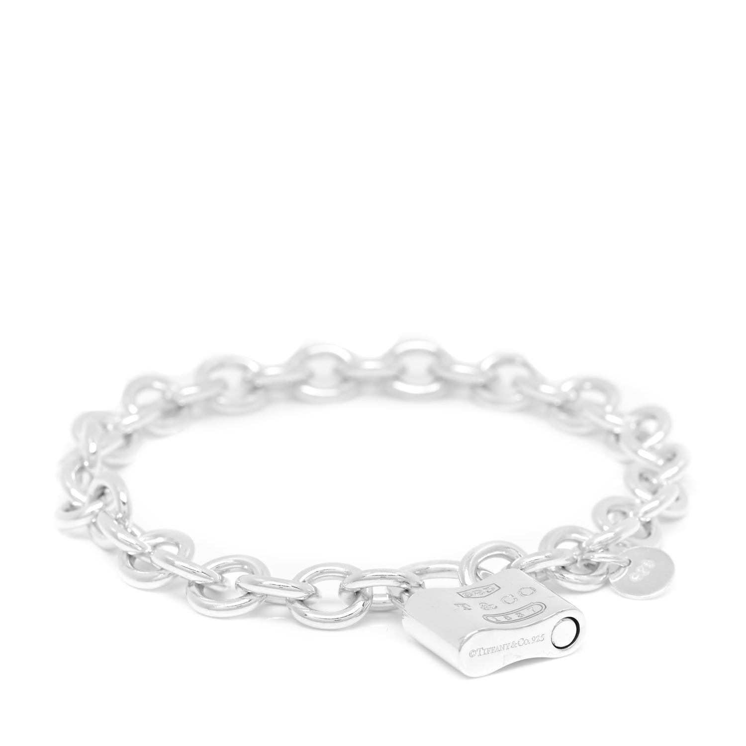 Tiffany Sterling Silver 1837 Lock Charm Bracelet 1 of 6