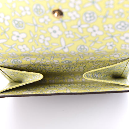 Louis Vuitton Monogram Fleuri Elise Wallet Vert 5 of 7