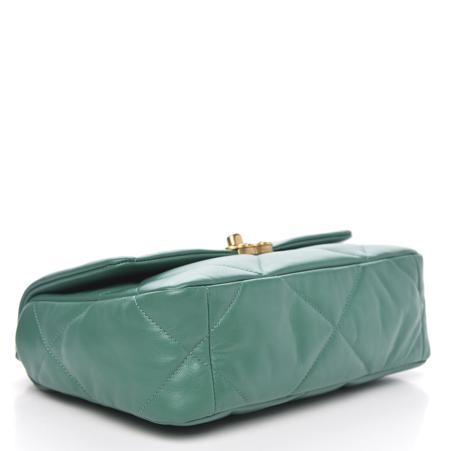 Lambskin Quilted Medium 19 Flap Green