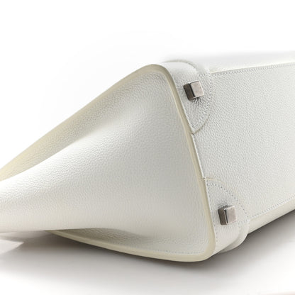 Celine Drummed Calfskin Micro Luggage White 9 of 10
