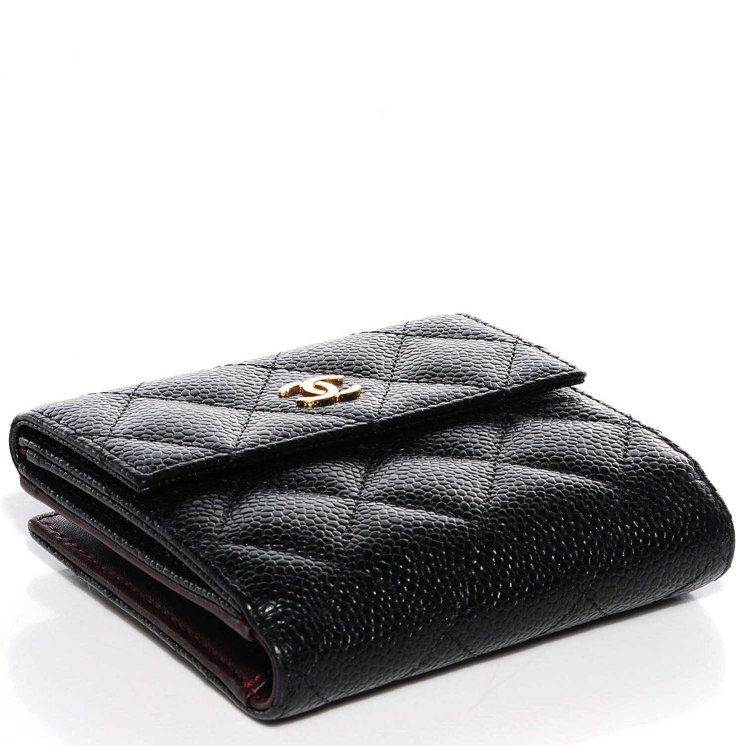 Chanel Caviar Quilted Compact Flap Wallet Black 4 of 8