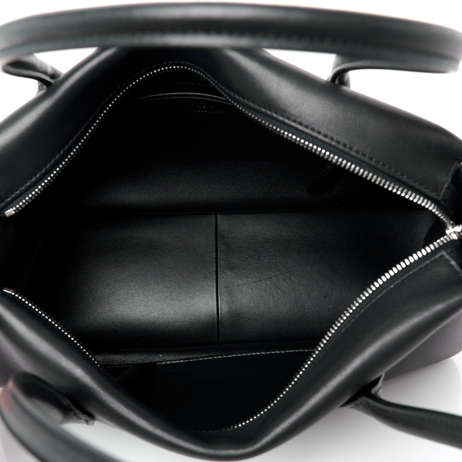 The Row Polished Saddle Calfskin E/W Top Handle Bag Black 5 of 10