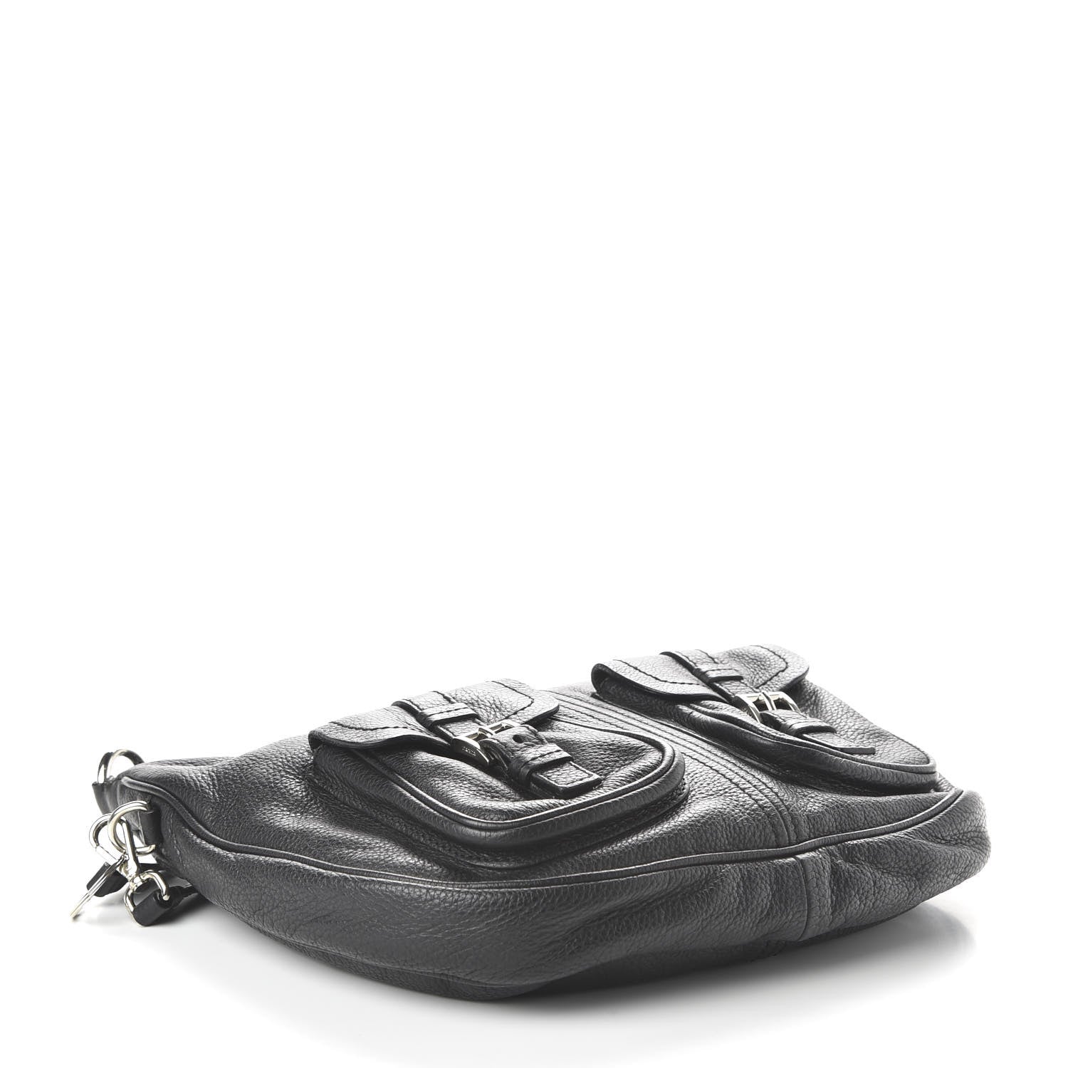 Prada Vitello Daino Hobo Black 4 of 10