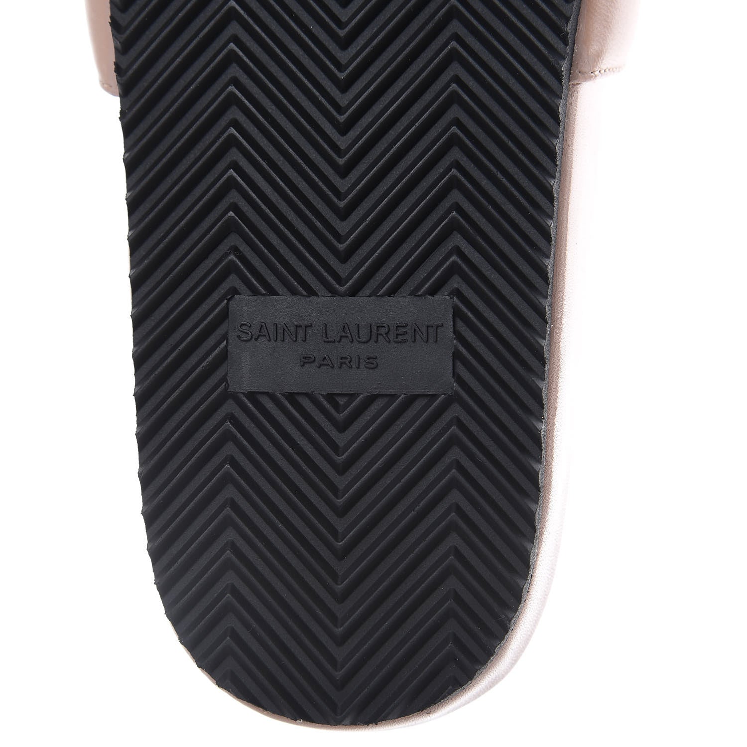 Saint Laurent Nappa Joan Slide Sandals 37.5 Nude 7 of 9