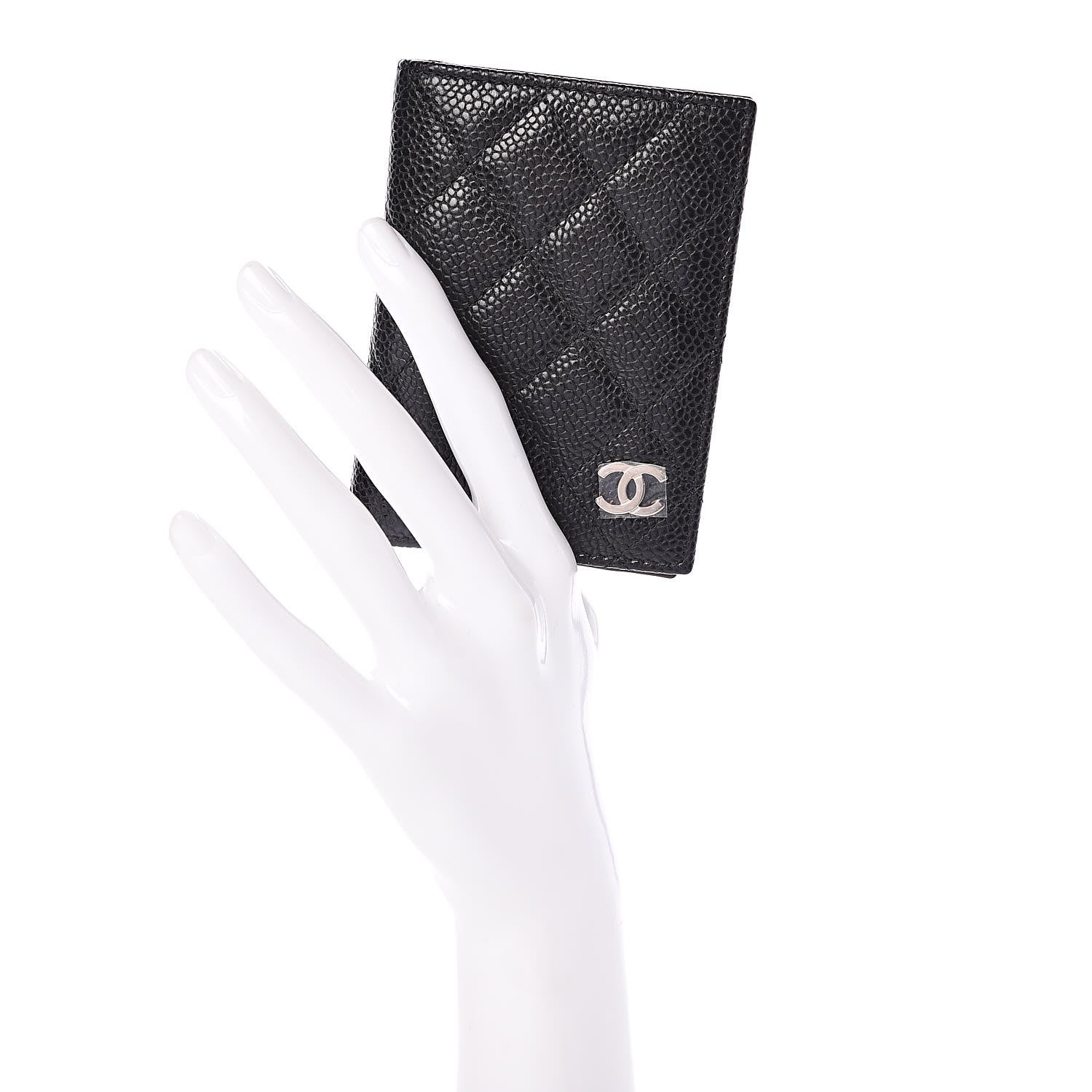 Chanel Caviar Quilted Card Holder Wallet Black 2 of 8