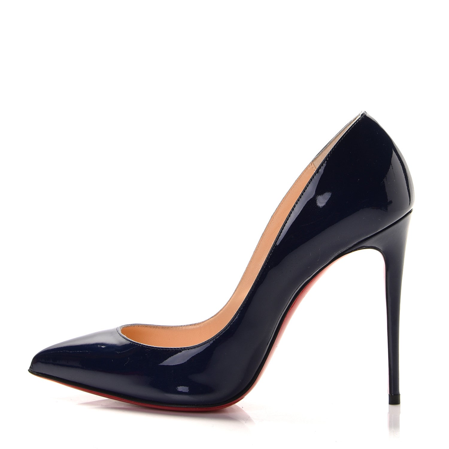 Christian Louboutin Patent Pigalle Follies 100 Pumps 37 China Blue 1 of 8