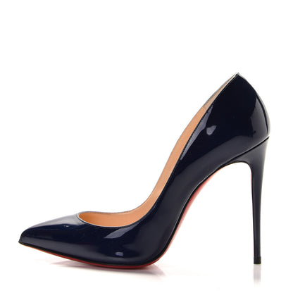 Christian Louboutin Patent Pigalle Follies 100 Pumps 37 China Blue 1 of 8