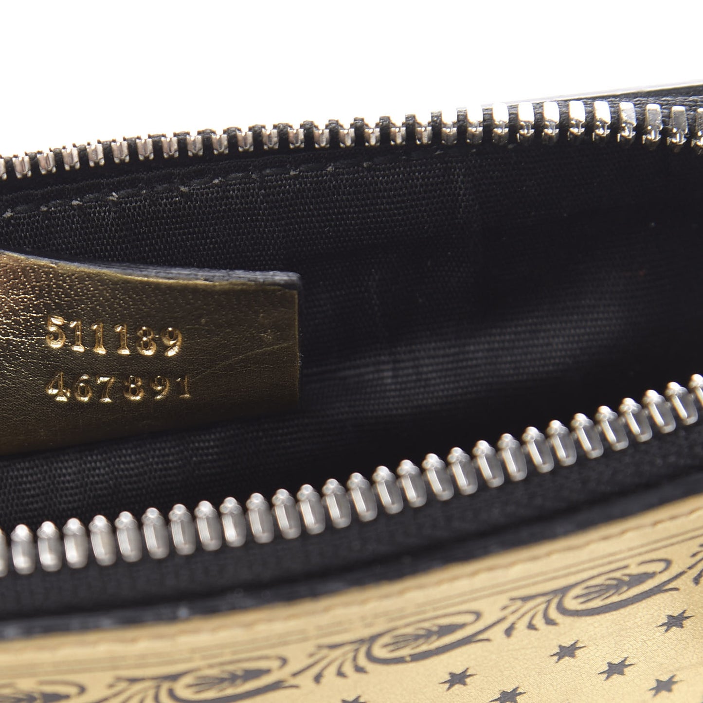 X SEGA Calfskin GUCCY Stars Mini Dome Shoulder Bag Gold