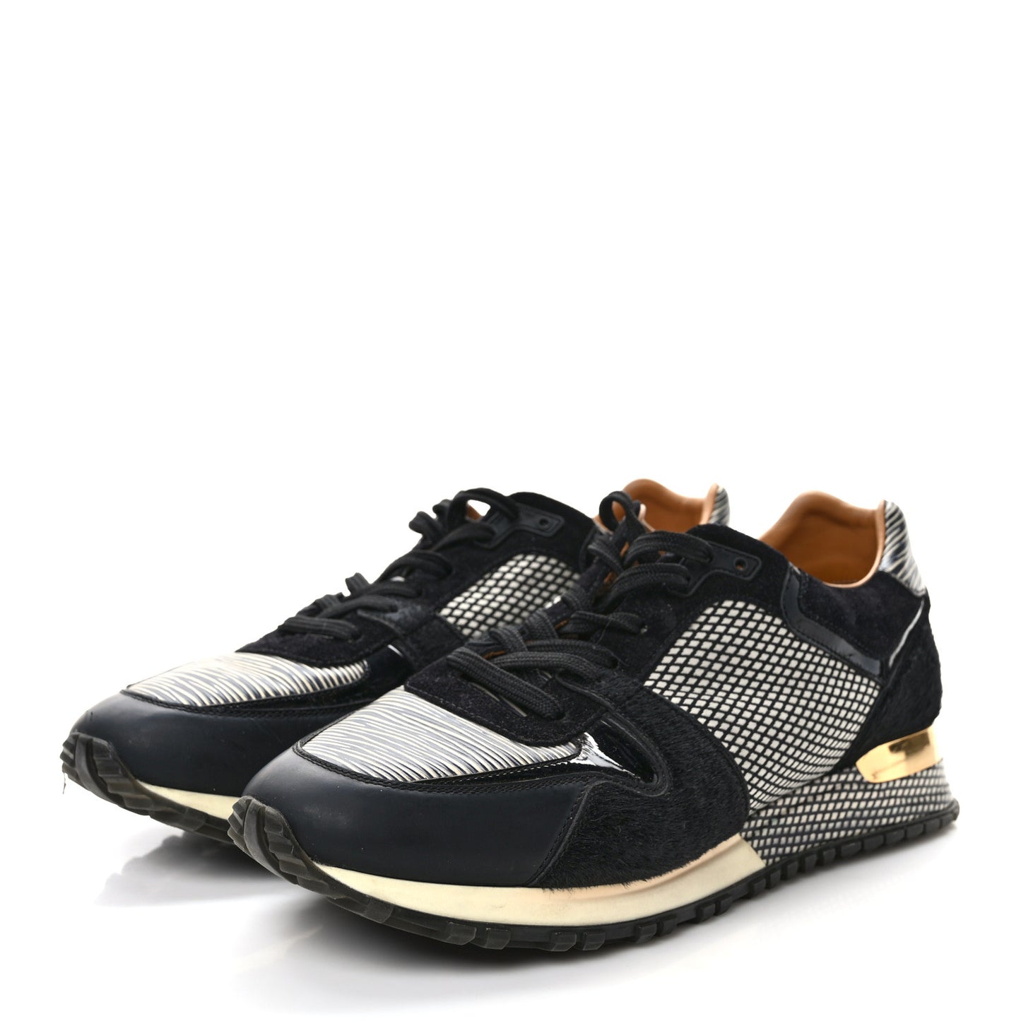 Suede Printed Run Away Sneakers 41 Black