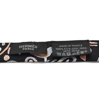 Hermes Silk Isola Di Primavera Doll Twilly Black Vert Rose 2 of 3