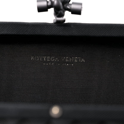 Bottega Veneta Silk Faille Intrecciato Knot Clutch Black 6 of 8