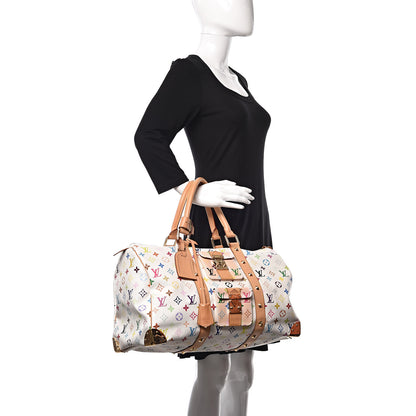 Louis Vuitton Monogram Multicolor Keepall 45 White 2 of 16