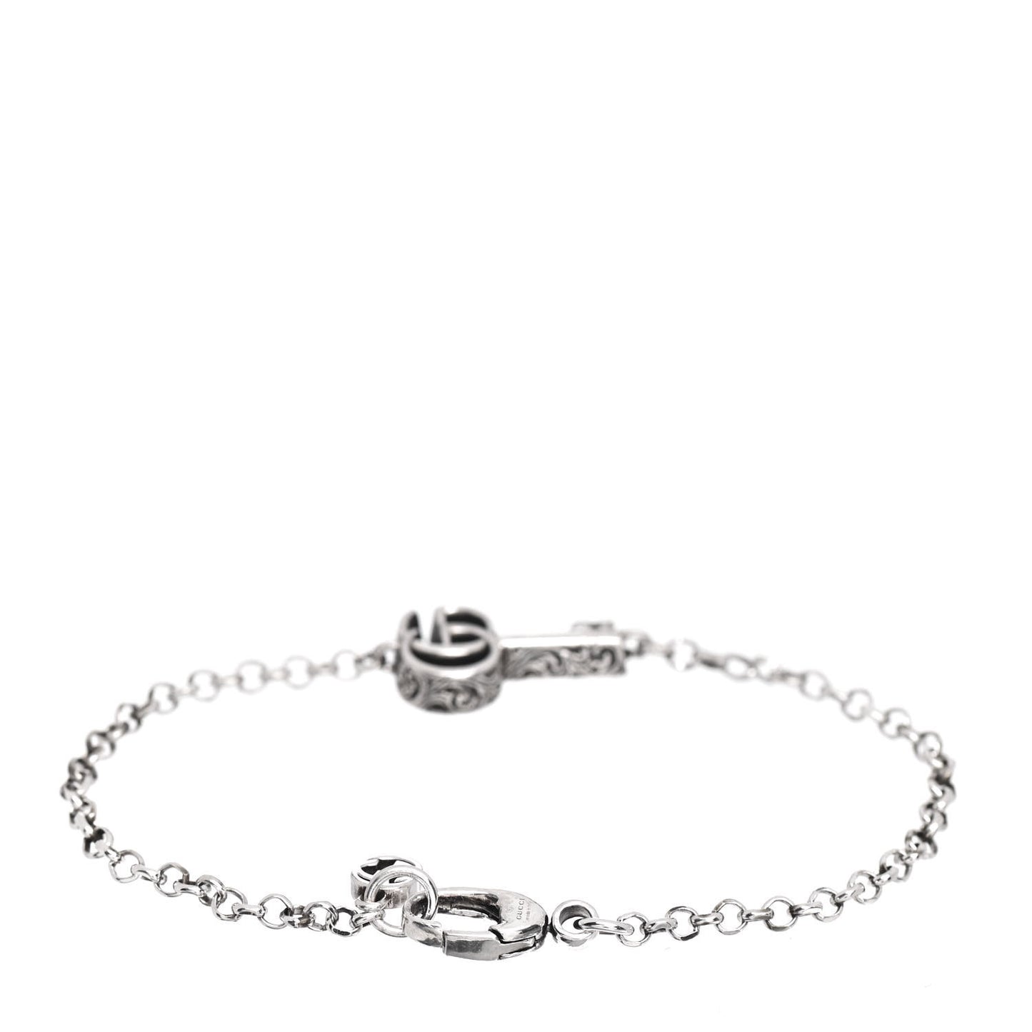 Sterling Silver Double G Key Bracelet
