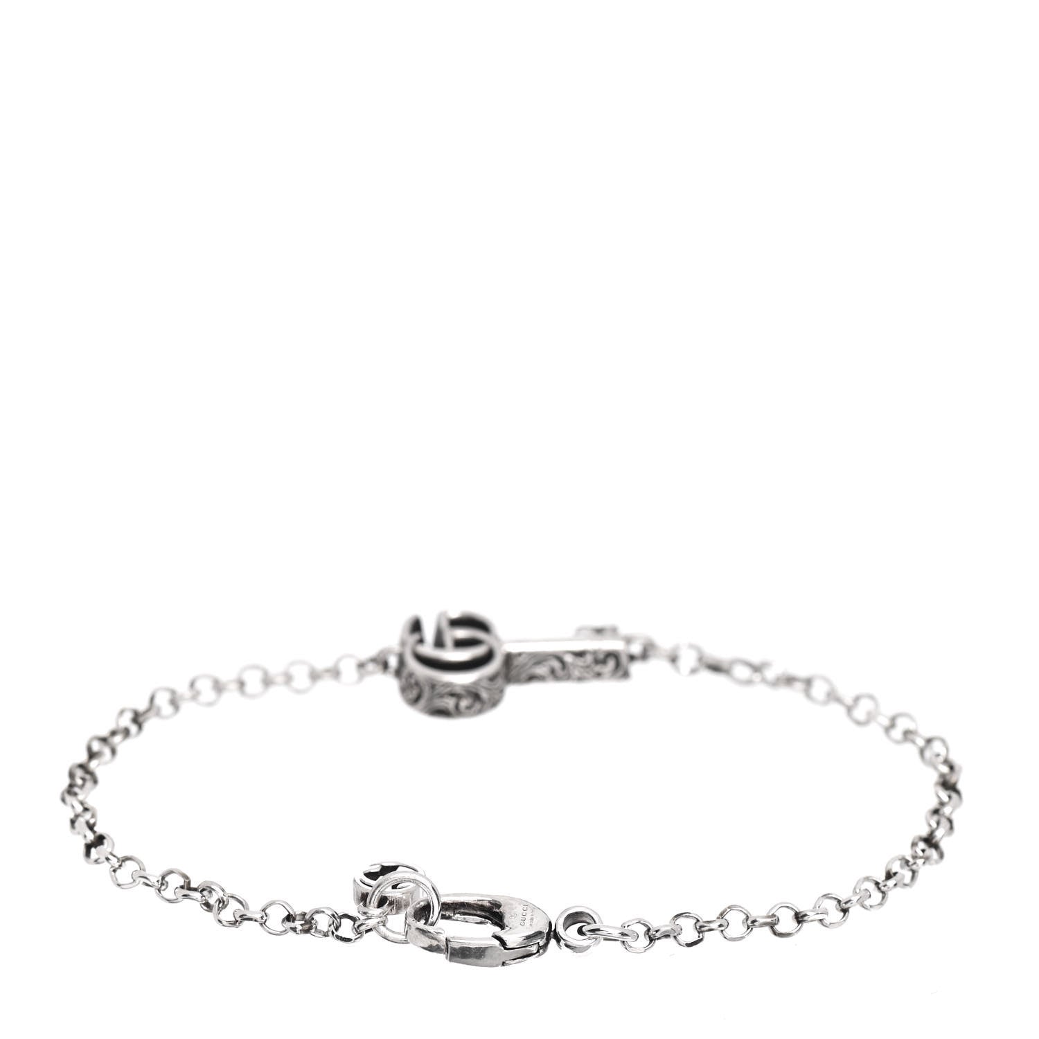 Gucci Sterling Silver Double G Key Bracelet 3 of 4
