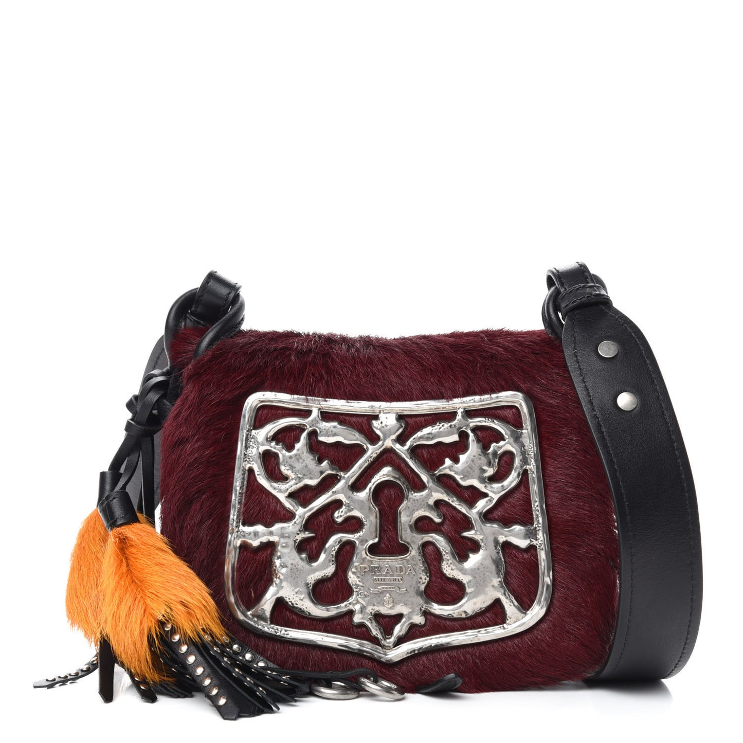 Cavallino Velluto Corsaire Antic Crossbody Bag Granato Black