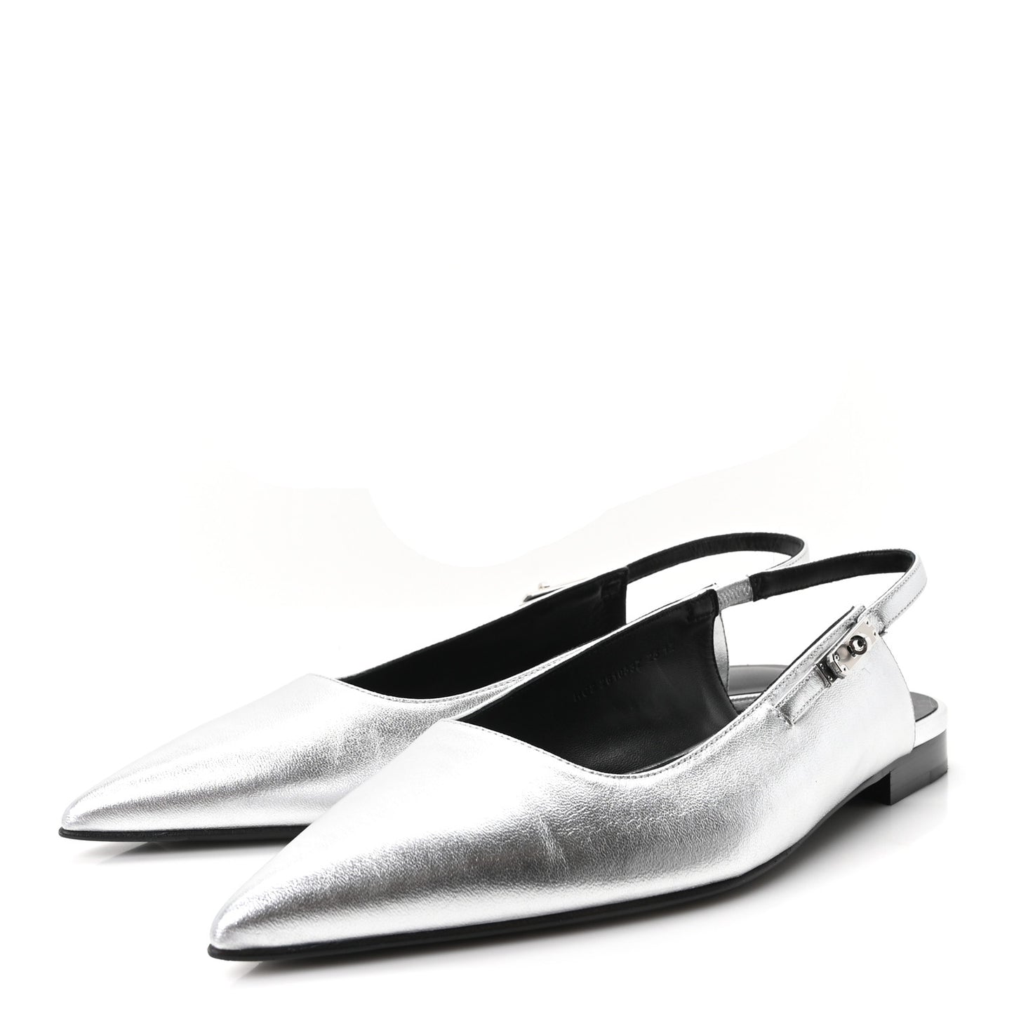 Nappa Lovely Slingback Flats 40 Gris Argent
