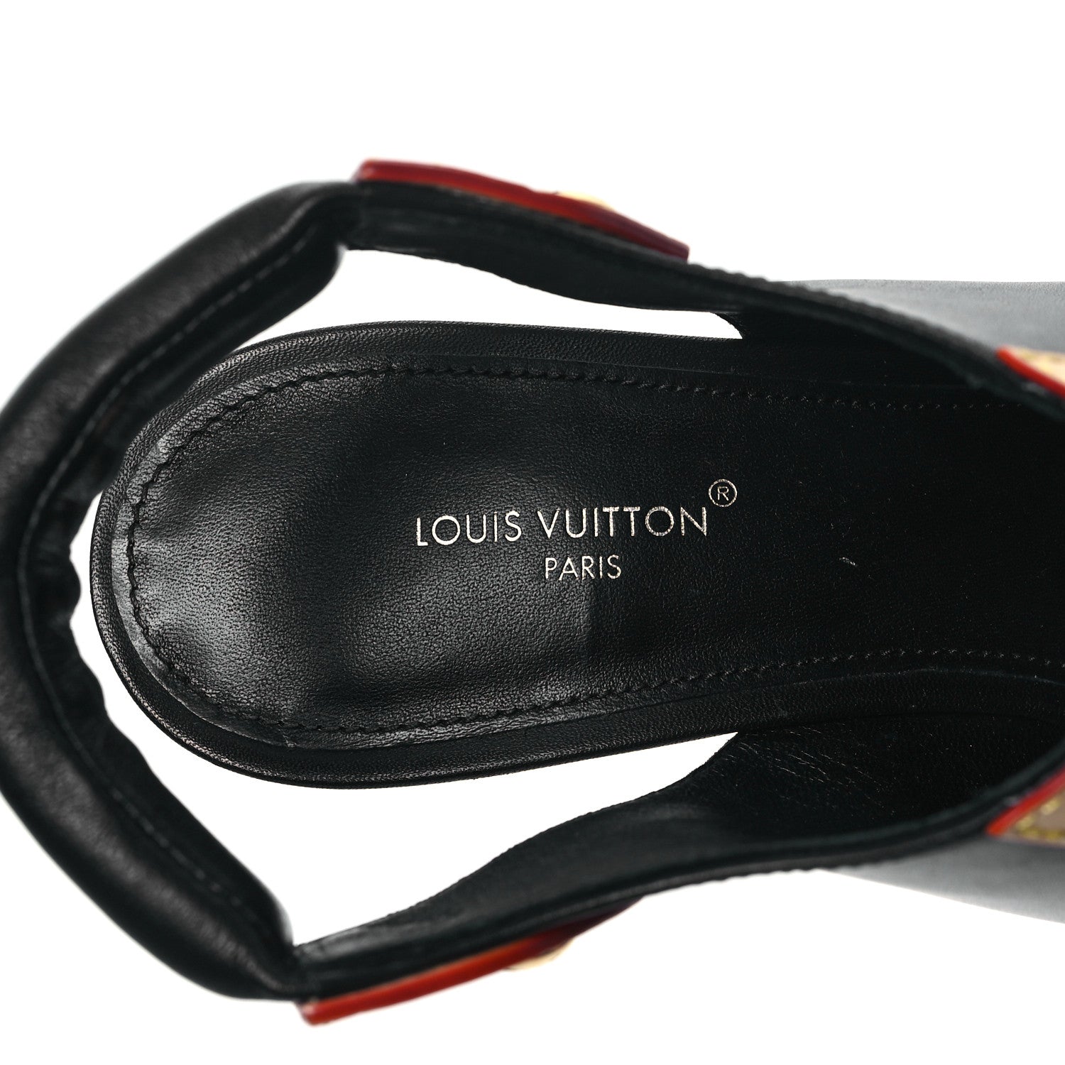 Louis Vuitton Calfskin Allure Slingback Pumps 37 Black 7 of 9
