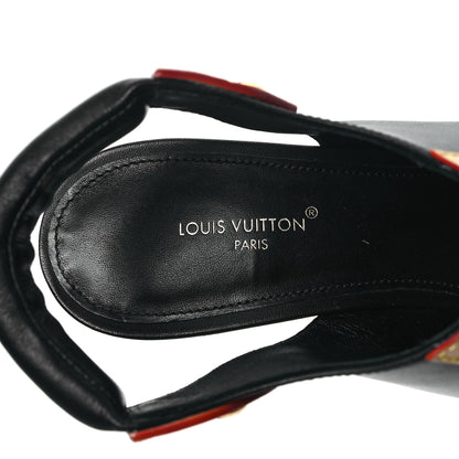 Louis Vuitton Calfskin Allure Slingback Pumps 37 Black 7 of 9