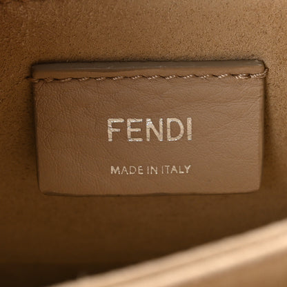 Fendi Vitello Liberty Scalloped Studded Kan I Shoulder Bag Caramello 7 of 10