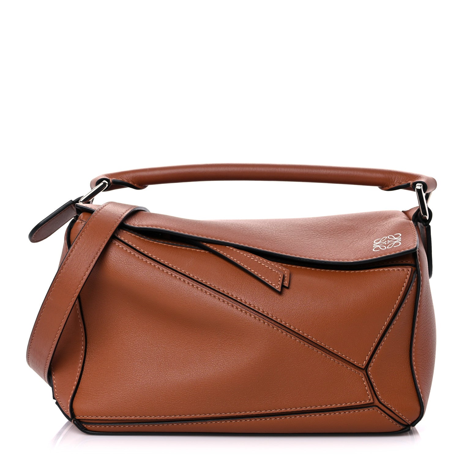 Loewe Calfskin Small Puzzle Bag Tan 1 of 11