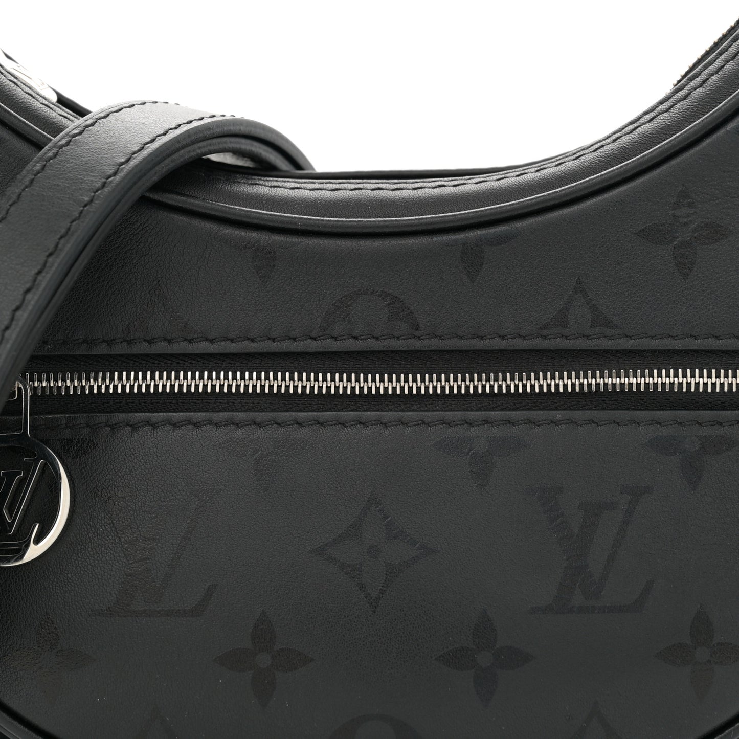 Calfskin Monogram Loop H27 Black