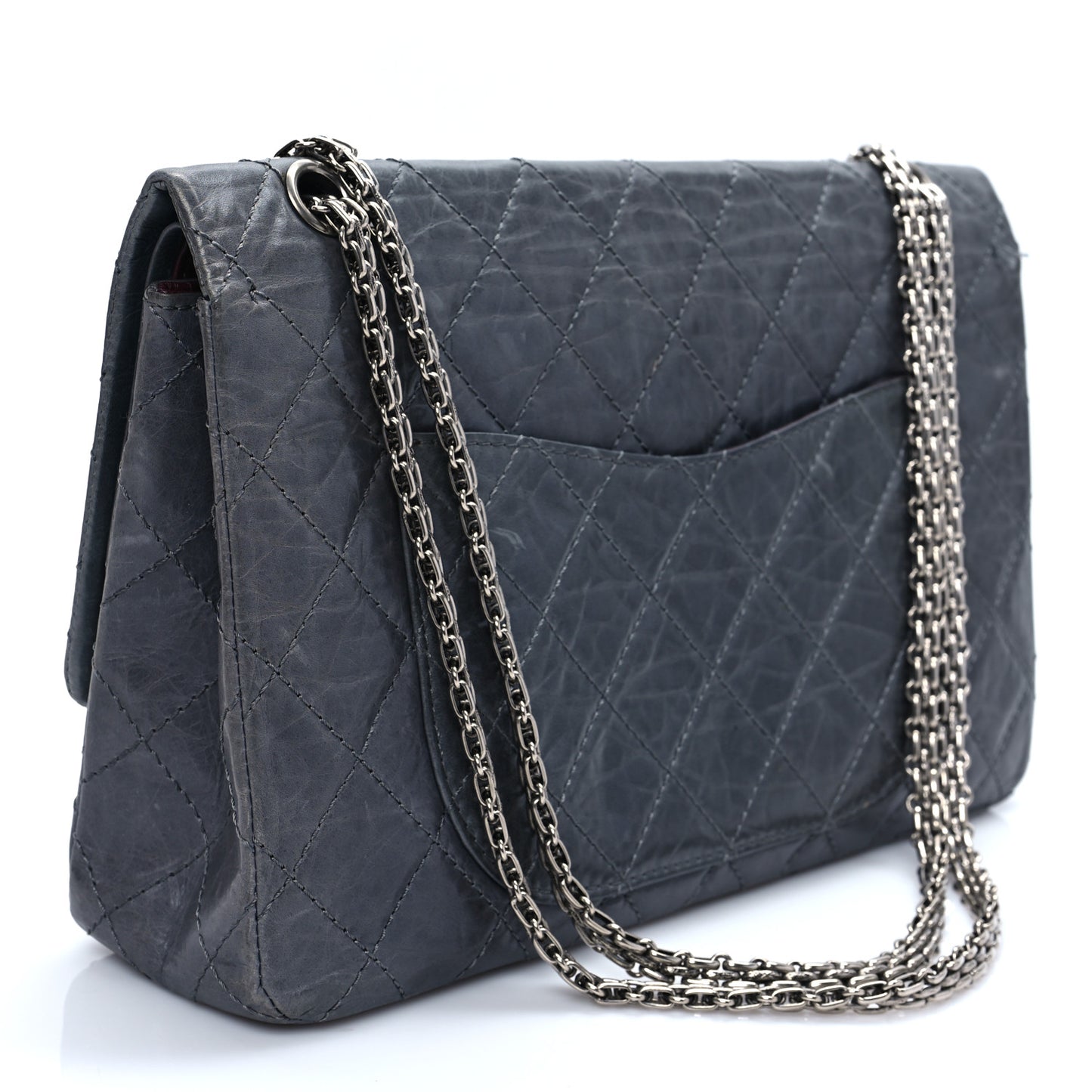 Aged Calfskin Quilted 50th Anniversary 2.55 Reissue 227 Flap Grey