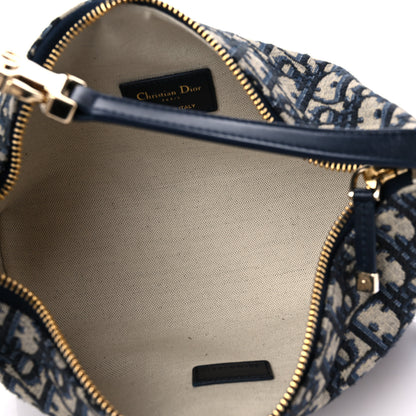 Christian Dior Oblique Medium Diortravel Nomad Pouch Blue 5 of 9
