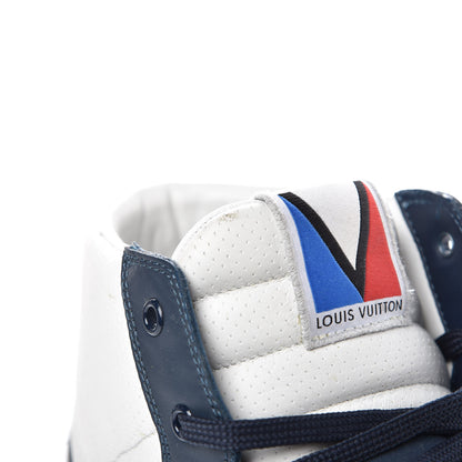 Louis Vuitton Calfskin Heroes High Top Sneakers 8 Navy 9 of 12