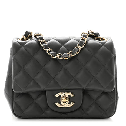 Chanel Lambskin Quilted Mini Square Flap Dark Grey 1 of 11